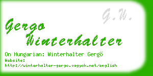 gergo winterhalter business card